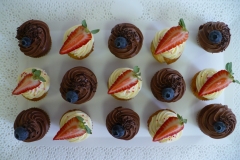 čokoládové a vanilkové minicupcakes III